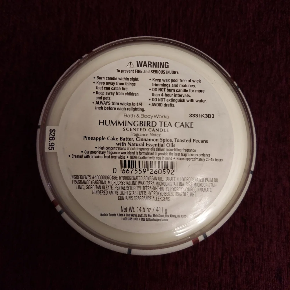 Bath & Body Works hummingbird tea